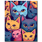 Painting by numbers kittens